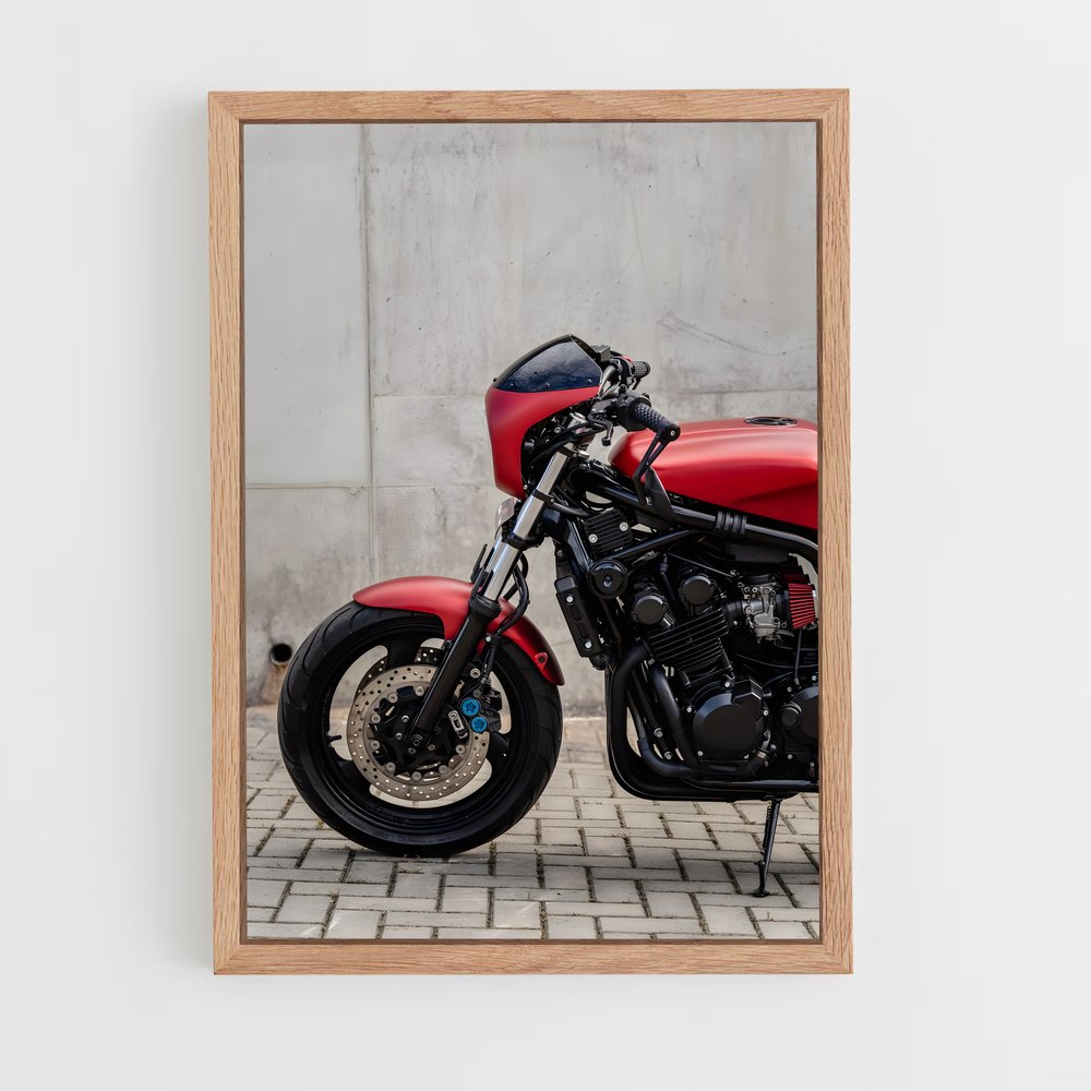 Poster La Moto Rouge – affiche Yamaha (vue 4)
